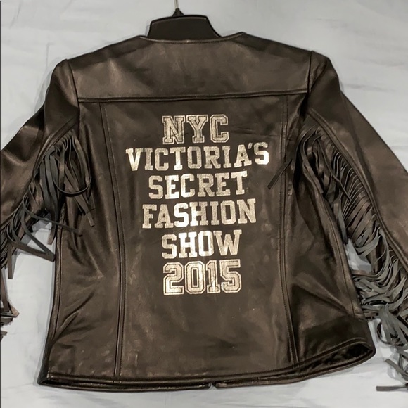 Victoria’s Secret Supermodel Fringe Leather Jacket - Picture 1 of 8